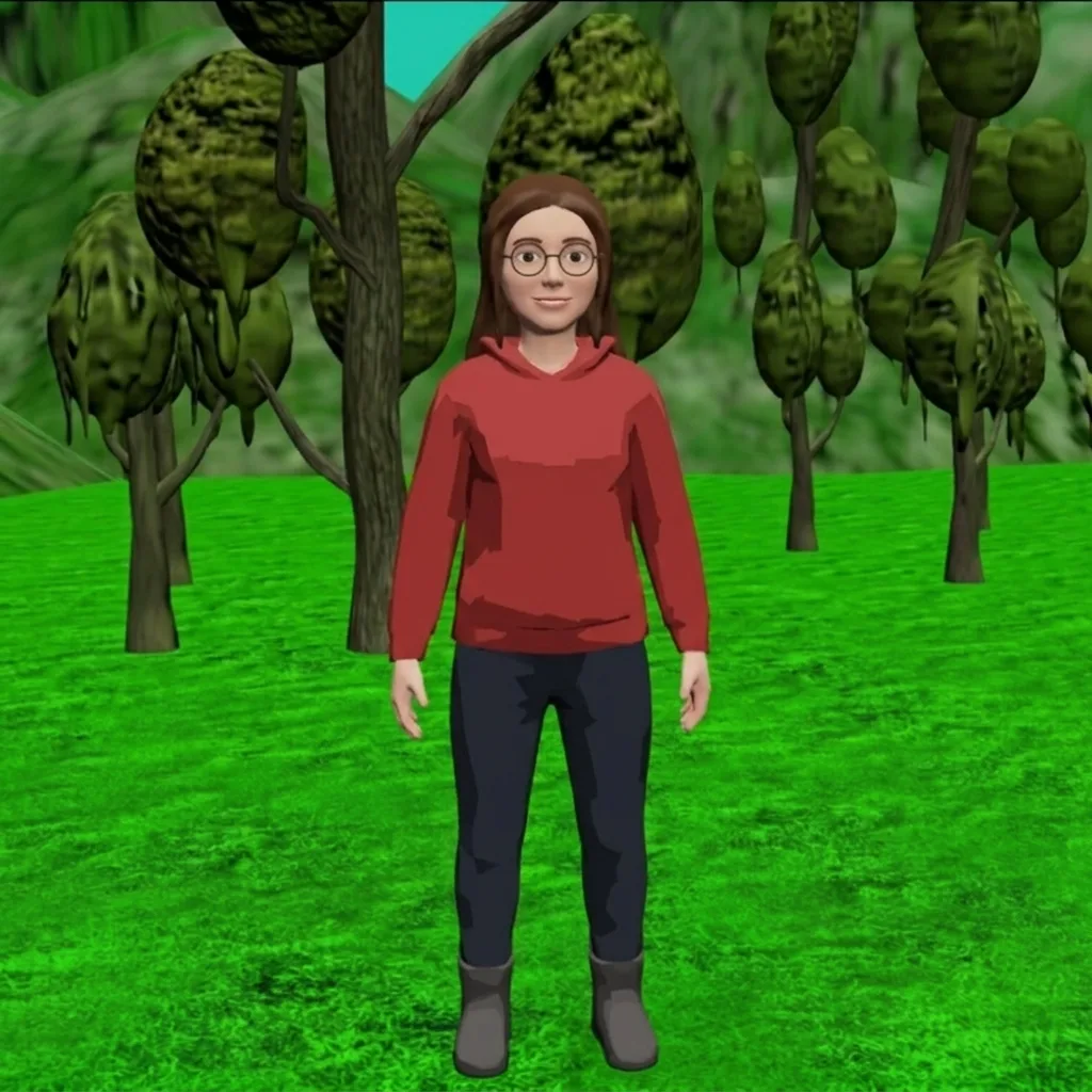 A woman with glasses turned into the crude Niu Lai 3D style — AI fan art